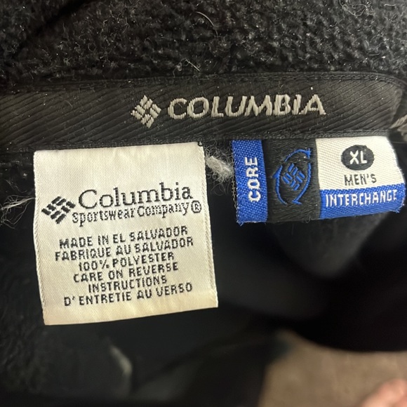 Columbia Black Zip Up Fleece Vest Core Interchange XL - Picture 11 of 13